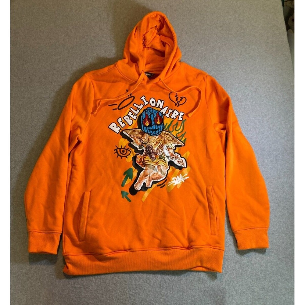 Rebel Minds Rebellionaire Hoodie Adult 2XL Orange Sweatshirt
